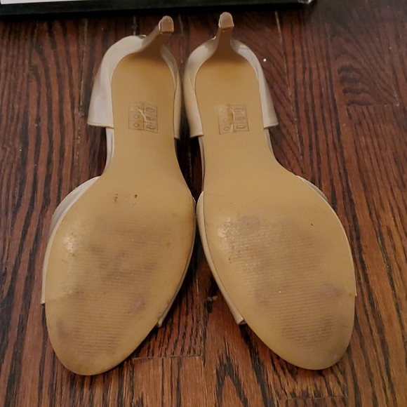 Nine West Neutral Open Toed Pumps - Picture 4 of 6